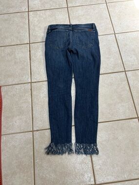 Joe's Jeans Dark Blue Straight Leg Frayed Hem